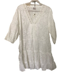 Giocam Fiesta Tiered Mini Dress 100% Cotton NWT